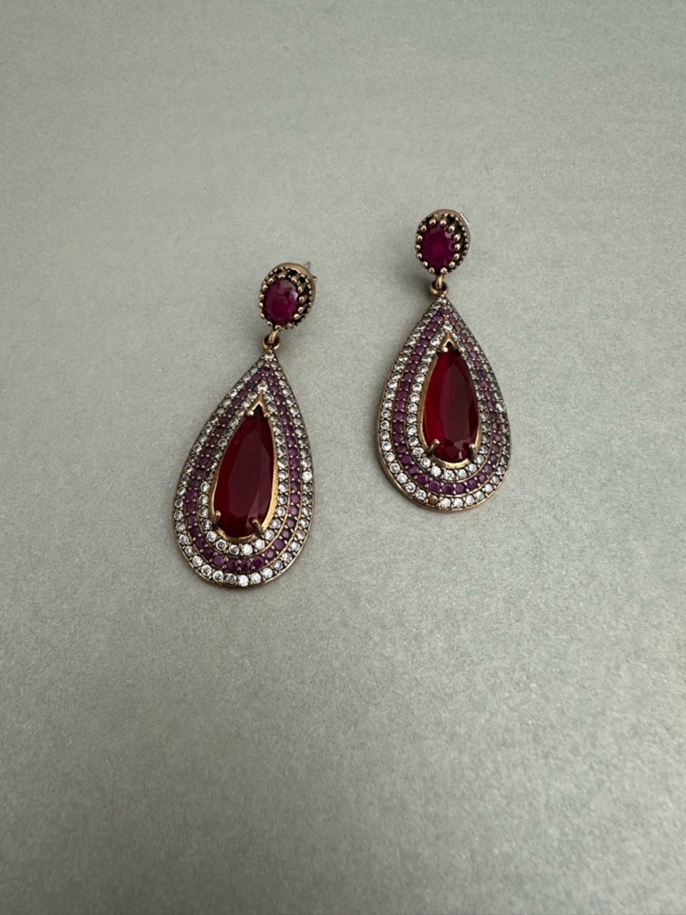 Sterling Silver Gemstone Drop Earrings